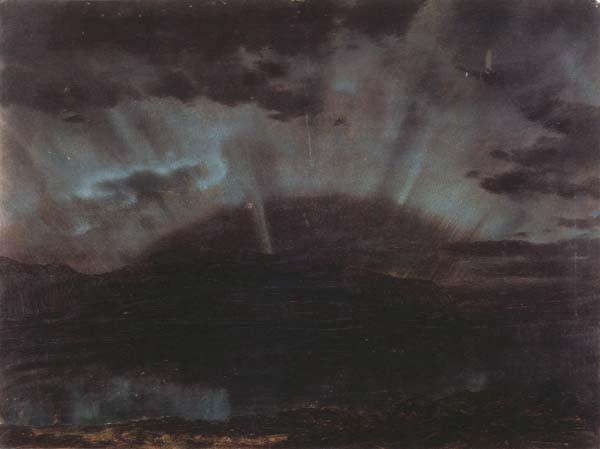 Frederic E.Church Aurora Borealis,Mt.Desert Island,from Bar Harbor,Maine Sweden oil painting art